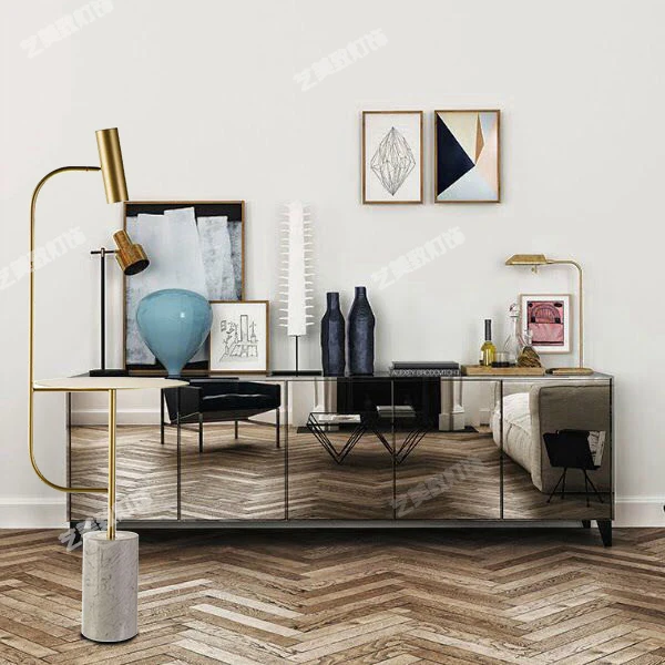 Postmodern minimalist marble pallet, Nordic design floor lamp