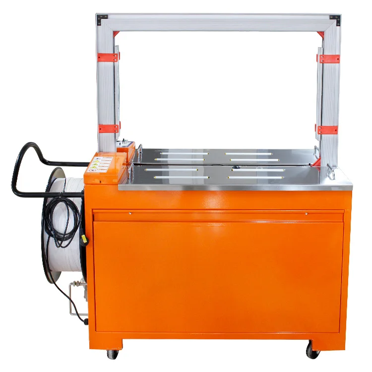 Semi Automatic Table Top Hand Pet PP Belt Carton Box Strapping Machine