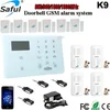New Product Russian Language K9 GSM Wireless Fire Alarm System Home Safe with Temperature Alert Door Unlocking