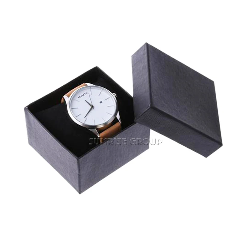 Cheap Price Cardboard Paper Packaging Empty Gift Black Watch Box