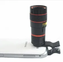 Universal 8X Optical Zoom Telescope Camera Mobile Phone Lens For Samsung GALAXY Grand Neo Plus I9060I i9082 glass + metal lenses