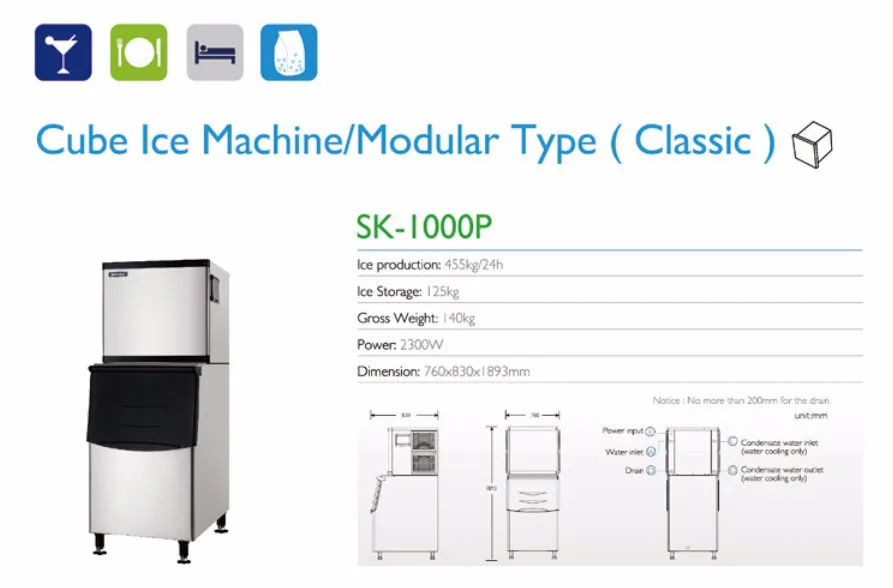Commercial Automatic 455kg/24h Ice Cube Making Packing Machine Buy