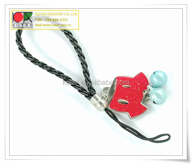 Promotion mobile phone strap with metal plate