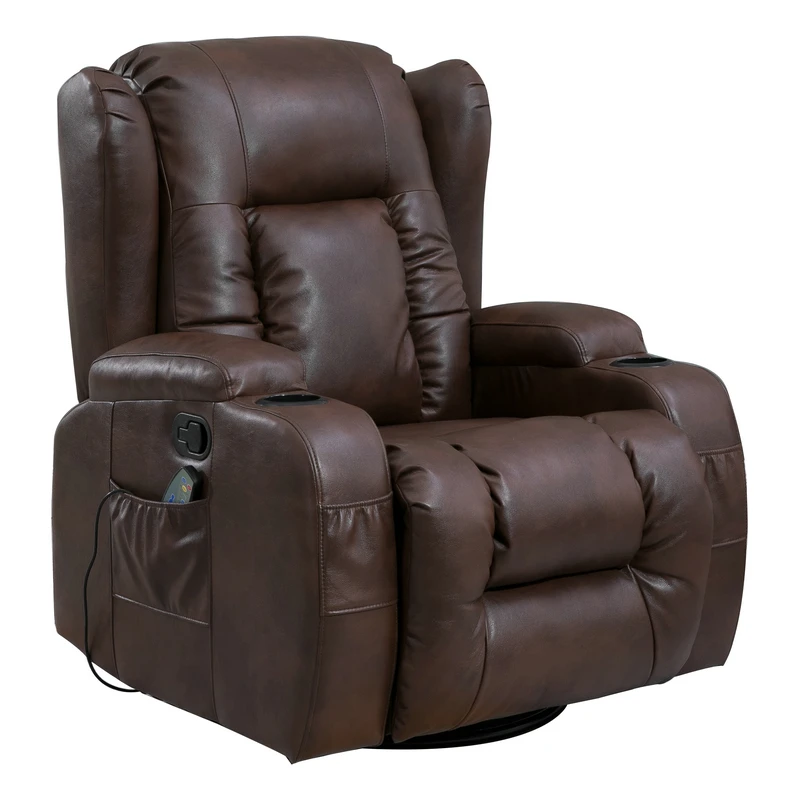 Hot New Imports Space-saving Best Price Cinema Brown Leather Recliner