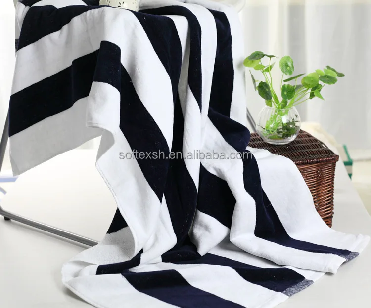 Wholesale Black And White Striped Bath Towel Black White Bath Towel