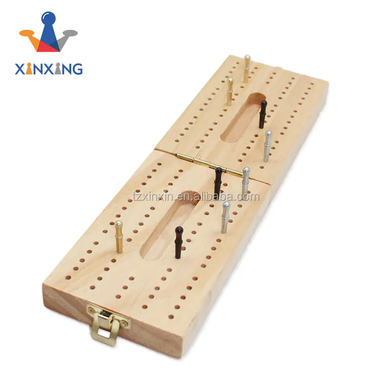 Wholesale Folding Mini Cribbage Set Board Wooden Travel Game With