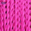 Rose colour braided twisted wire for hanging lamp colourful textile fabric twisted cable for droplight