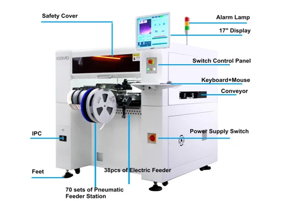 KAYO-A8L Automatic SMT P& P Machine for led assembly production line