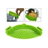 Toprank Clip-on Silicone Heat-resistant Beans Peas Washing Sieve Kitchen Pasta Strainer Draining Liquid Tool For Pan Pot