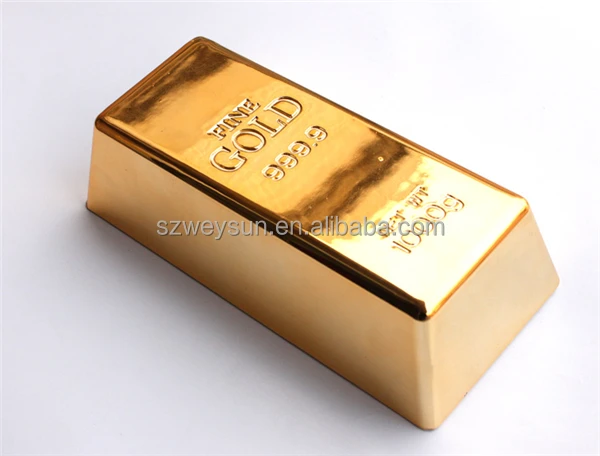 Gold Bullion Ngăn Chặn Cửa Heavyweight 1 KG Thanh Doorstop/1 Kilo Vàng Thỏi Thanh Replica chặn giấy doorstop