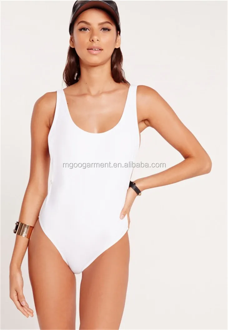 plain white bathing suit