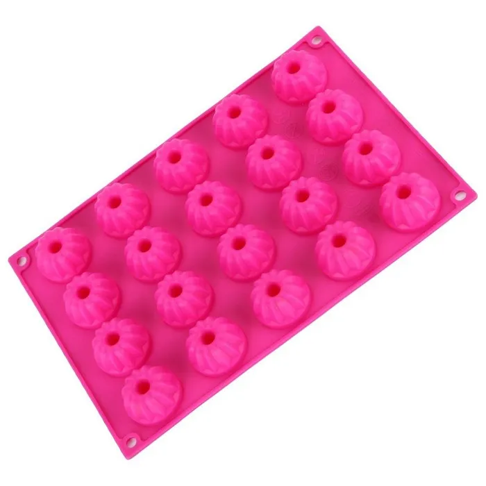 20 Cavity Mini Cupcake Savarin Bundt Chocolate Cake Baking Mold Diy