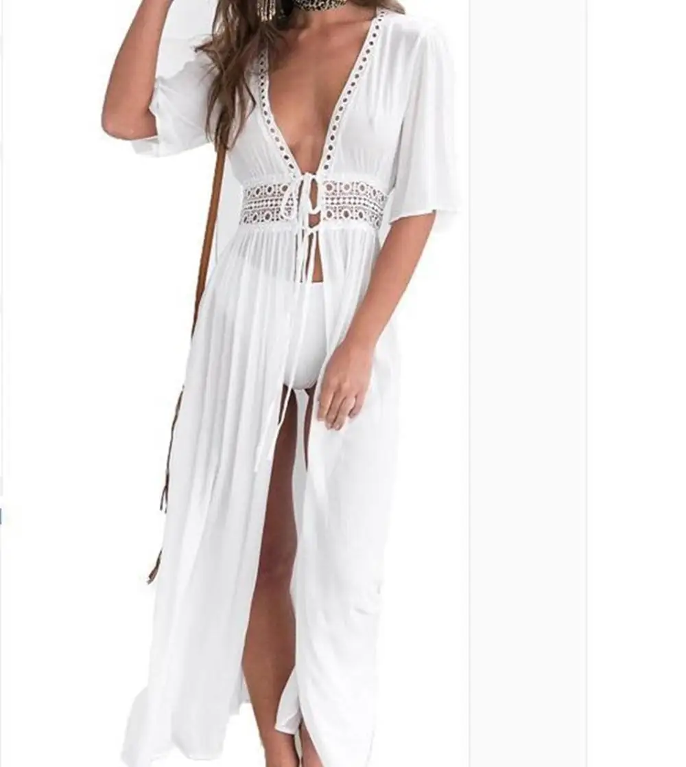 white long sleeve hippie dress