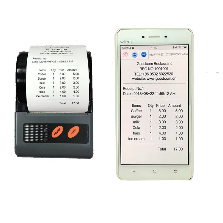 2 inch Portable Mobile Thermal Bluetooth Printer For Android and IOS  Free SDK provided