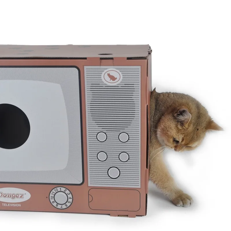Manufacture New Arrival Hiq Cat House Tv Shape Cat Bed With Cat