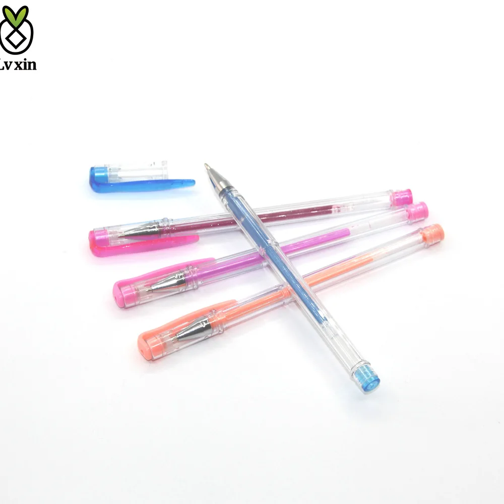 neon glitter gel pens