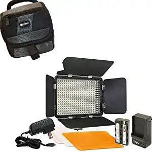 Sony PXW-Z150 Camcorder Lighting Vidpro Ultra-Slim LED-330 Professional Video and Photo LED Light Kit-With SDC-27 Case
