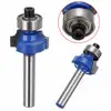 1pc Blue Round Over Router Bit 1/4" Shank 1/4" Radius Solid Hardened Steel Woodworking Milling Cutter For Power Tool