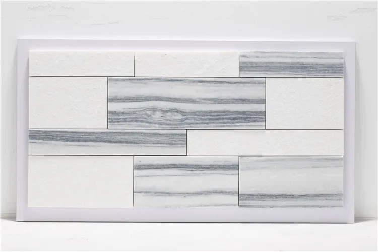 Samistone Stone Wall Tiles Natural Marble Grey And White Culture Stone Wall Cladding Stone
