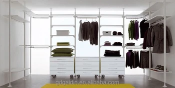 Steel Wardrobe Cabinet And Clothes Hanging Rail Systems Walk In