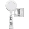 LOT OF 10 WHITE BELT CLIP ID HOLDER REELS nurse card badge work card pull