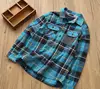 Kids clothing wholesale checked baby child clothes plaid shirt boy