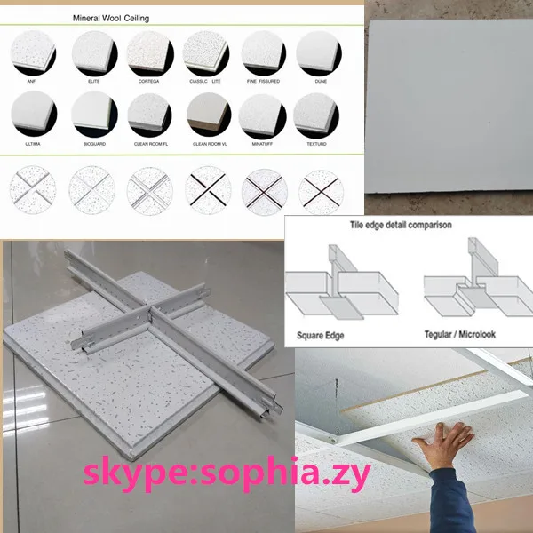Zuhause Inneneinrichtung 20mm Akustischen Mineralfaser Deckenplatten