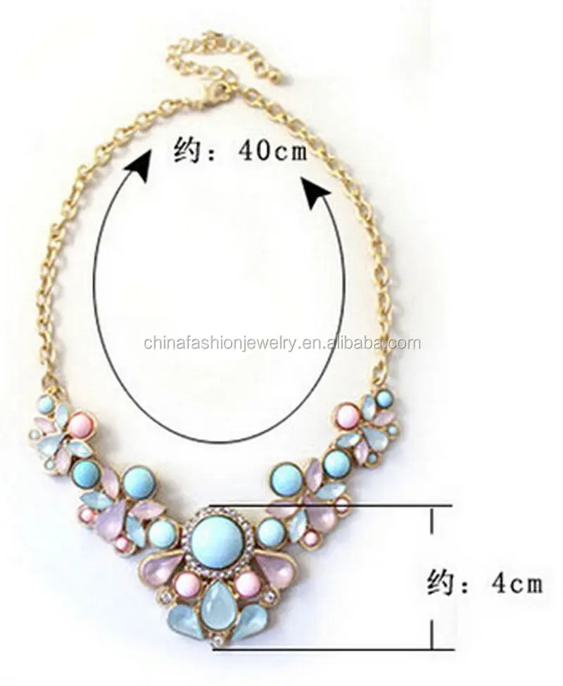 Crystal Chunky Statement Choker Necklace – Gold Tone, Acrylic Stones, Unbranded 12 thumbnail image