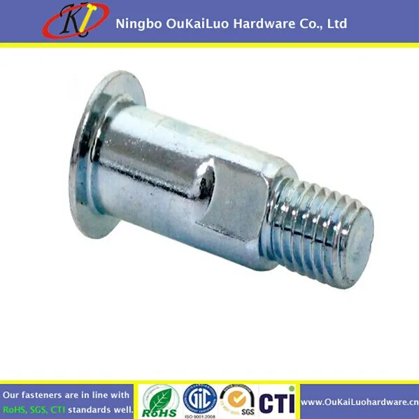 control quality raw plastic material With  Flat Steel Head Buy  Zinc Shoulder Bolt Blue