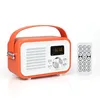 retro style leather big rotary button home video consumer electronics outdoor audio speaker