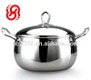 China Manufacturer Kitchenware Wholesale 18 to 22cm 201 Stainless Steel Soup Pot Cooking Pot Kitchen Accessories