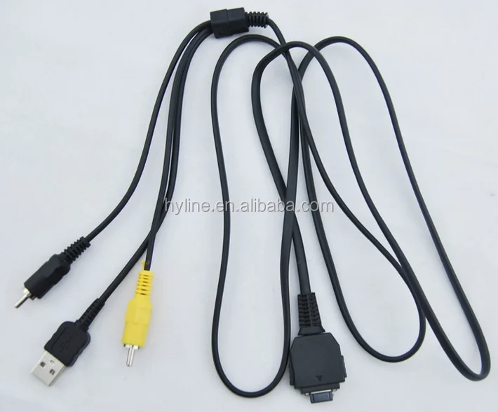 2 In 1 Vmcmd1 Usb Av Cord Cable For Sony Cybershot Dsc Camera Dscw150
