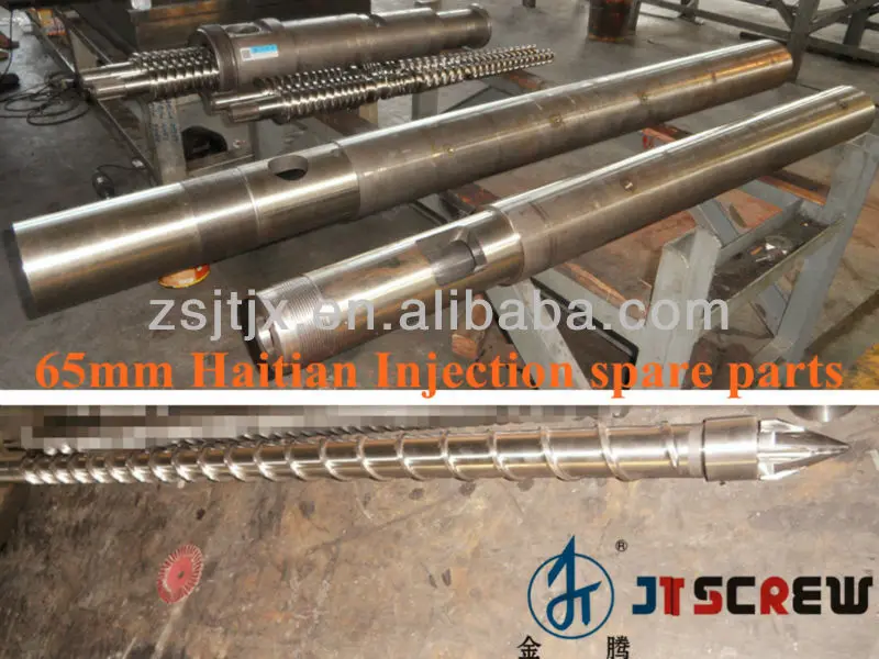 
65mm Single Screw for Haitian Injection Molding Machine / 65mm Injection Screw&Barrel / Injection spare parts 