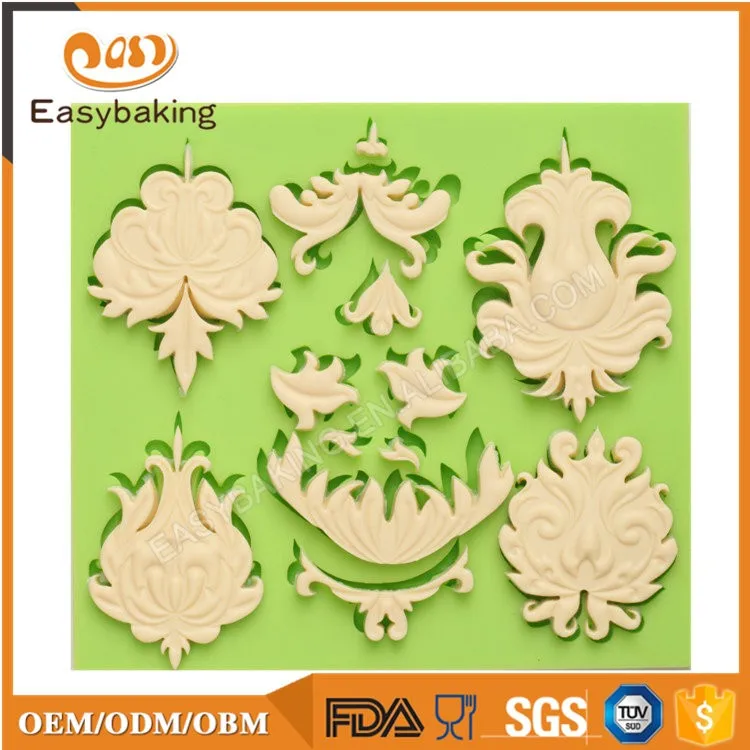 ES-5045 Baroque Fondant Mould Silicone Molds for Cake Decorating