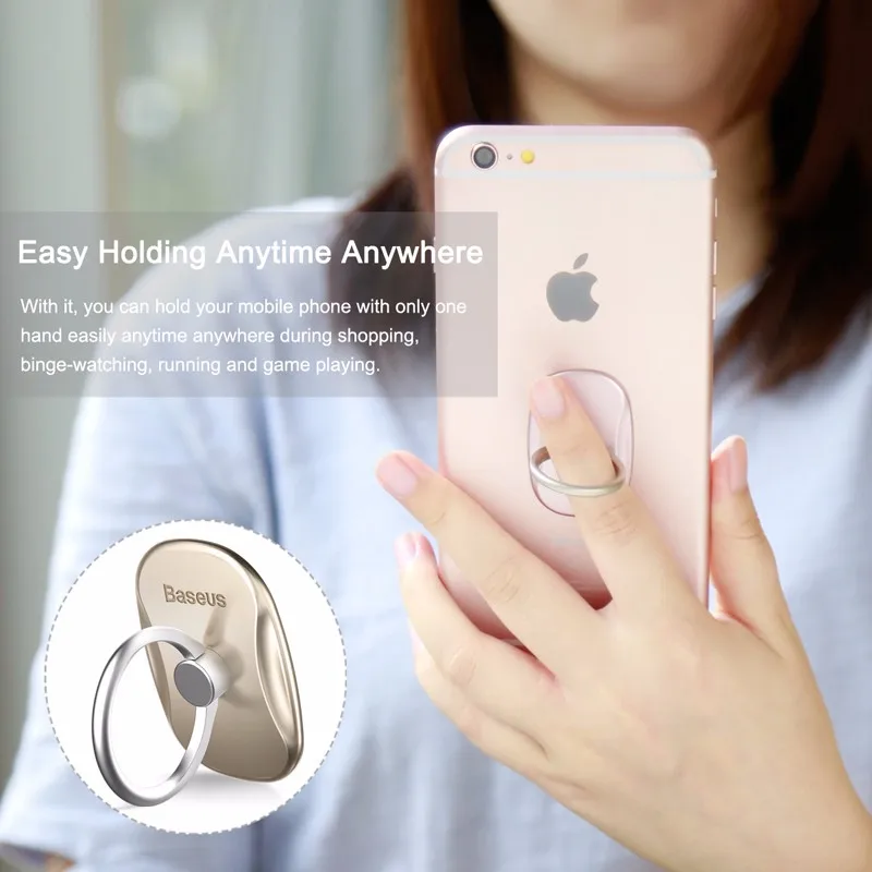 Retail Baseus Universal Phone Ring Holder Stand 360 Degree Luxury