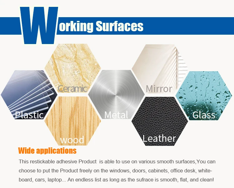 Product working surfaces