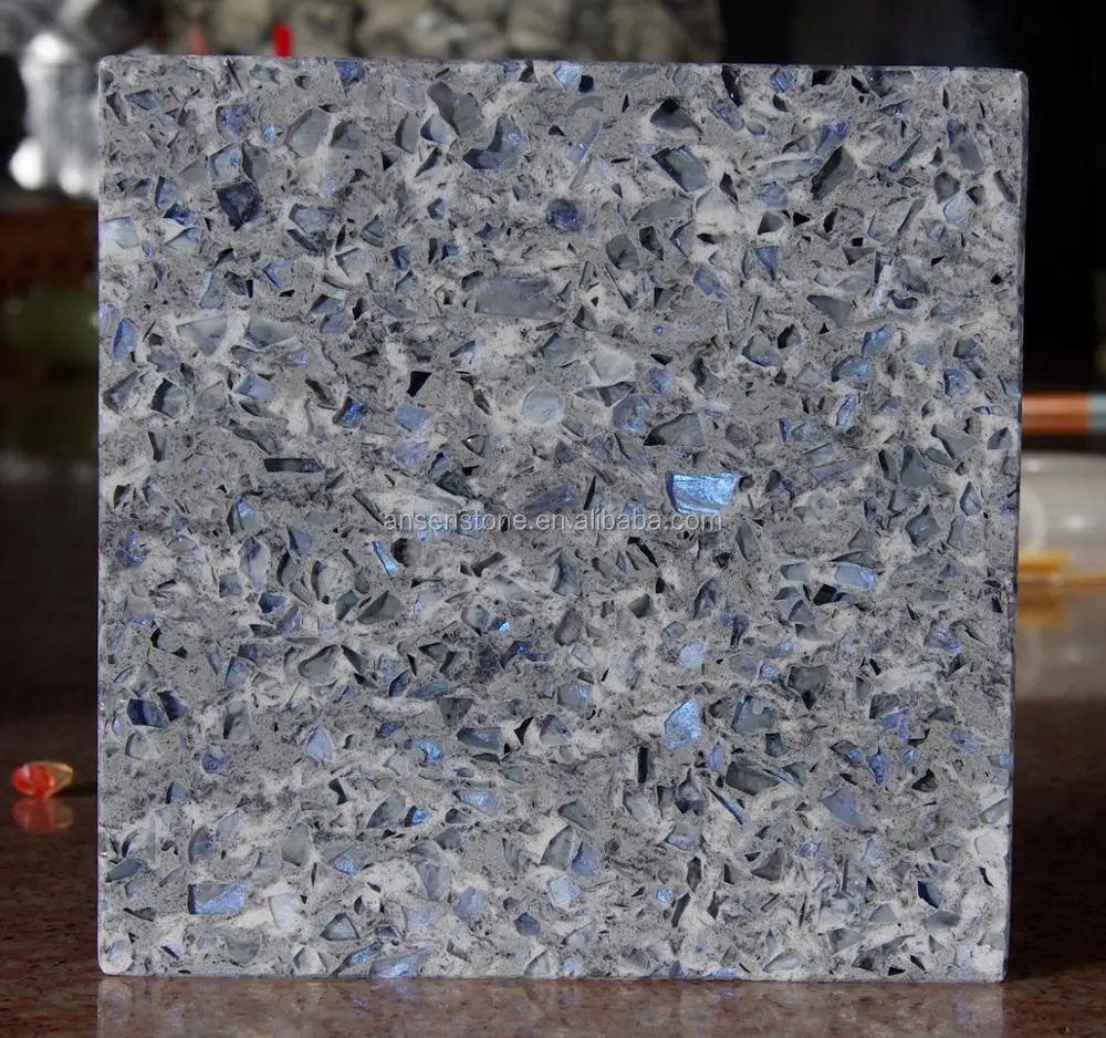Asg089 Blue Galaxy Quartz Stone Slab Sparkle Countertop Buy Blue