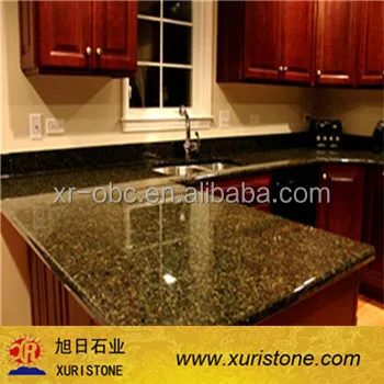 Elegant Verde Ubatuba Granite Kitchen Countertop Stone Countertop