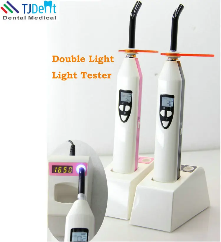 Double Light Source Led Dental Curing Light With Light Intensity Tester