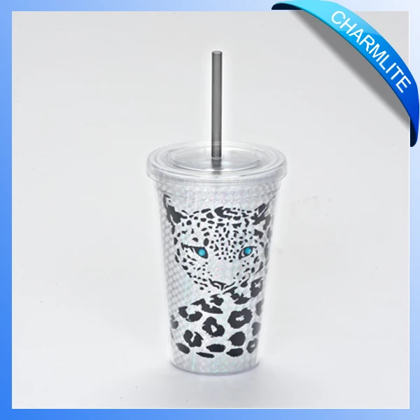 Novelty Plastic Drinking Cups,Hard Plastic Cups With Straws,Drinking