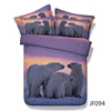 New Polar Bear Family at Sunset 3d HD digital Animal bed set
