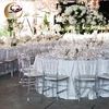 crystal clear white plastic resin stacking outdoor wedding chair