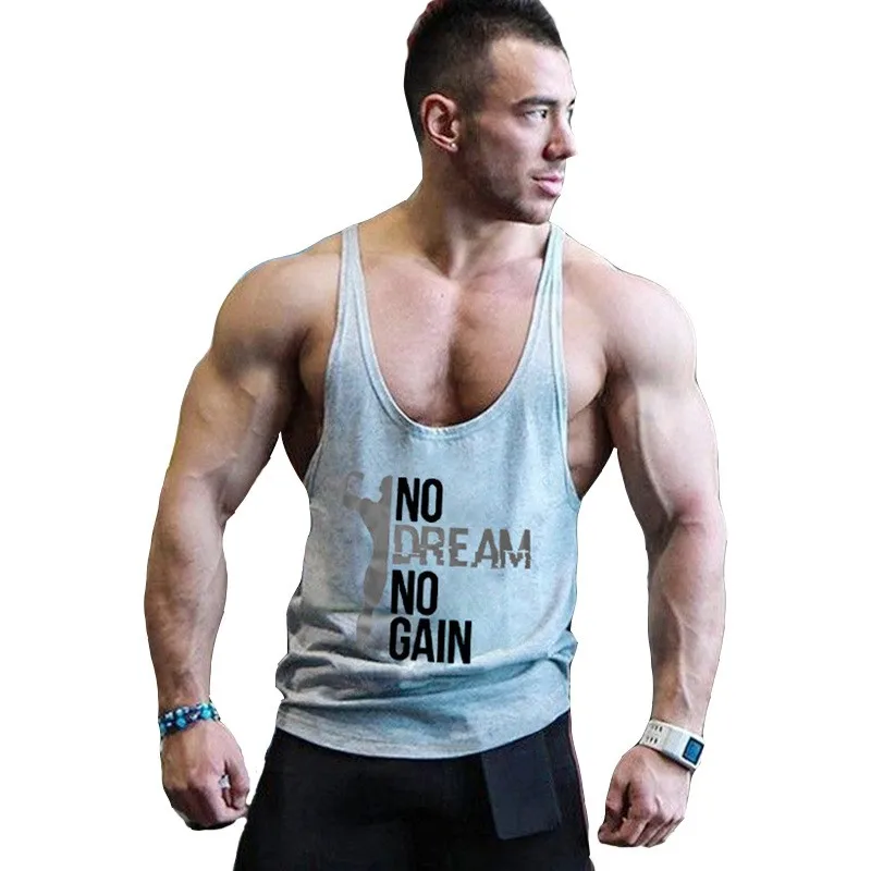 Summer Streetwear Tank Top For Men Bodybuilding Gymwear Vest Cotton ...