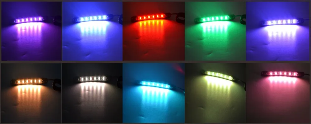 6pcs Cellphone Blue-tooth Controlled Motorcycle LED glow Light Kits with Music Sync