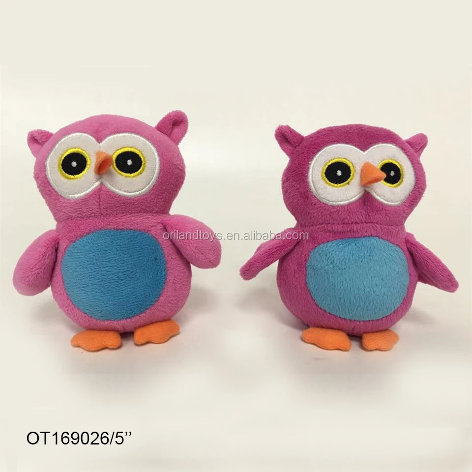 plush pink owl