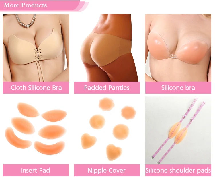 Gel Breast Inserts Enhancers Waterproof Push Up Pads Bra CRE-BILITY Clear Silicone Bra Inserts