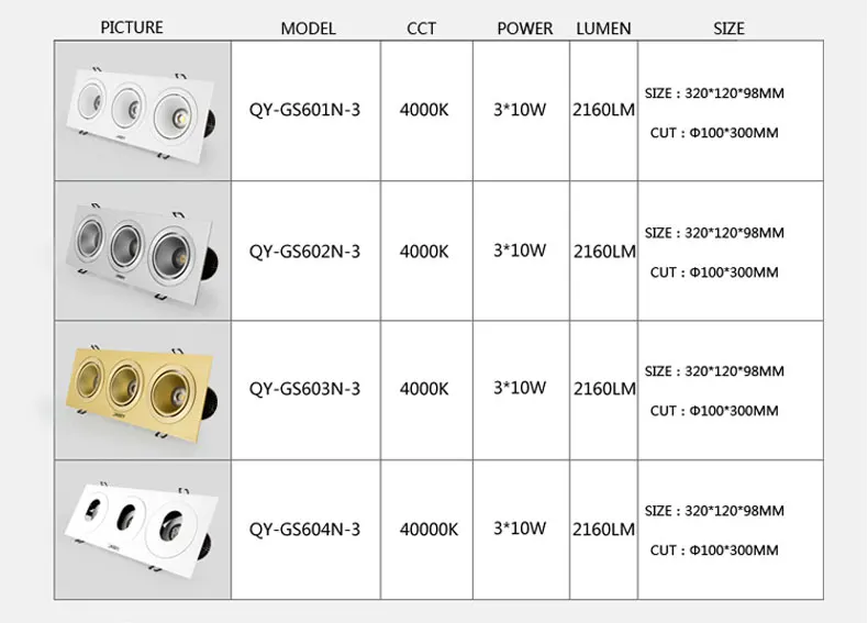 led grille downlight