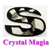 letter design iron on patch rhinestone patch for t-shirt decoration