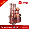 DYE 100% red copper distillation equipment high alcohol whisky brandy rum distillery for sale