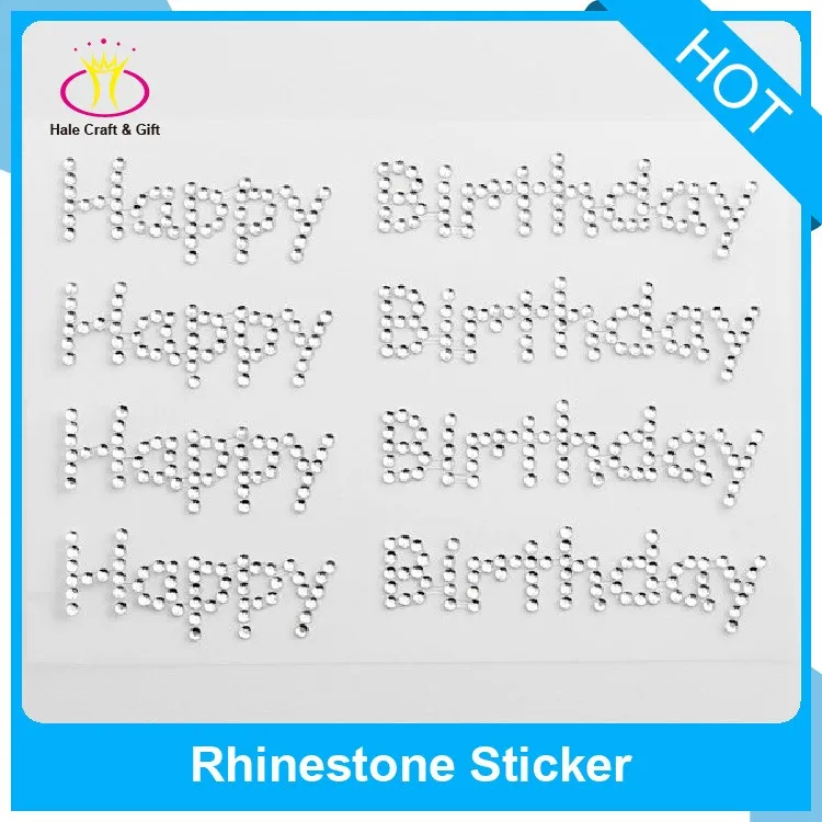 Customized Adhesive Rhinestone Alphabet Letters Sticker ...